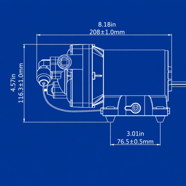 Carawater ISP10 (Drawing1) CARAWATER ISP10 (INTELLIGENT SILENT PUMP) 10 L/pm