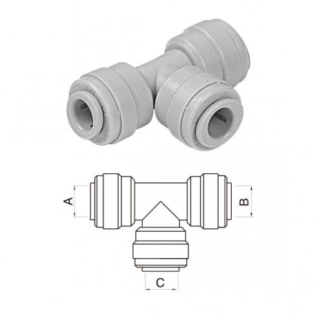 DMfit TEE UNION (Tube to Tube to Tube) TU