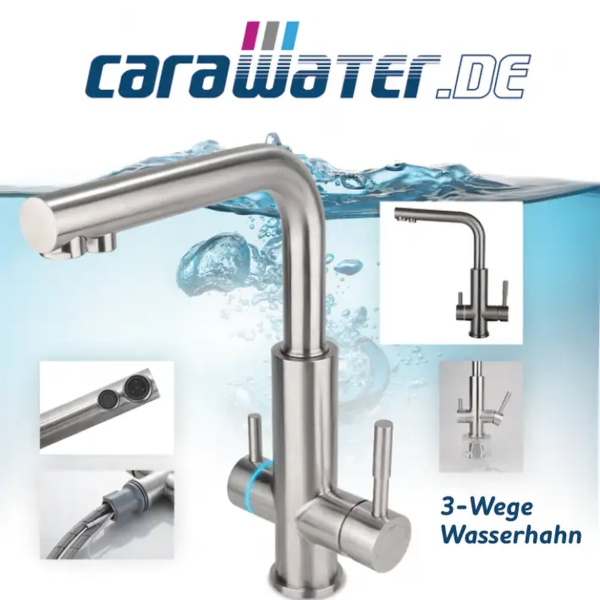 CARAWATER PROTECT+ POU - THREE-WAY FAUCET + INTERGRATED DRINKING WATER UV-C LED